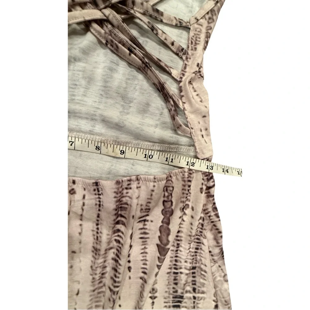 Elegant Cream and Brown Maxi Dress - Picture 7 of 10